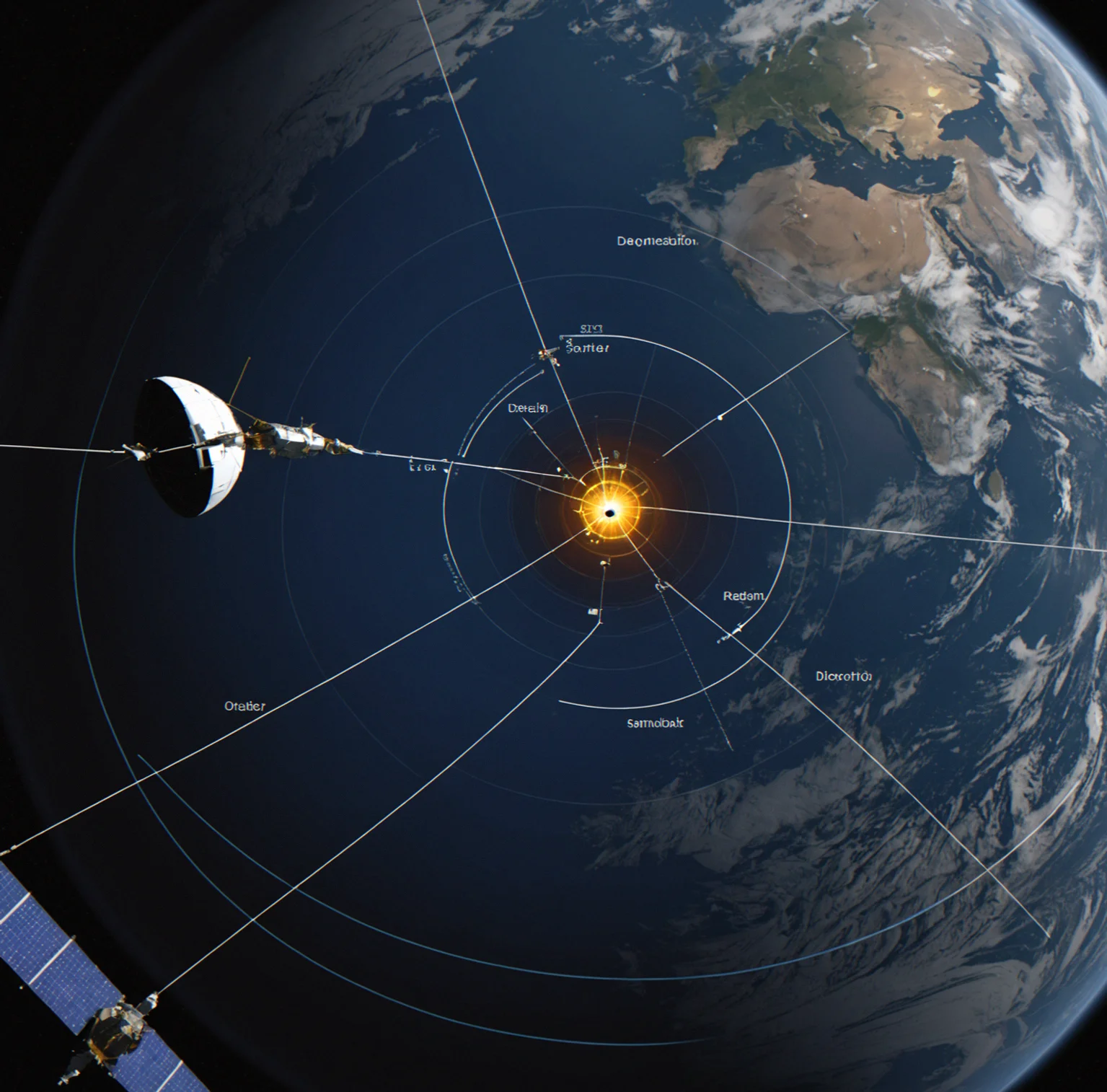 Replay of a failed orbital insertion. The error vector is highlighted at 310 meters. Burn timing was off. Wasted delta-v is calculated and shown.